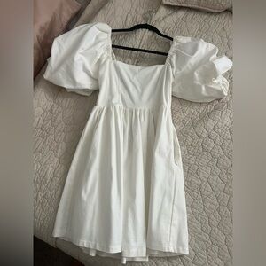 Avec Les Filles White Long Sleeve Dress
